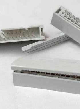 DC3 压线式 DC3-10P-50P 无耳 间距2.54MM 2*5 无耳 灰色 登科