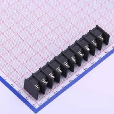 WJ45S-B-9.5-10P 栅栏式接线端子间距9.5mm接线端子1x10P直针边脚