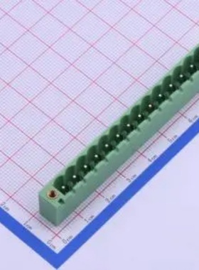 WJ2EDGRM-5.08-14P 插拔式5.08mm接线端子1x14P 弯插螺丝固定绿色