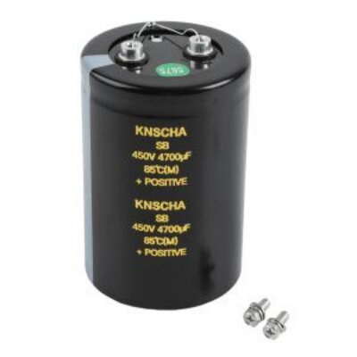 螺栓型铝电解电容 4700uF±20%450V 三件套封装:螺栓,D77xL115mm