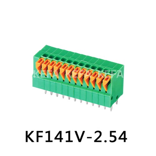 弹簧式PCB接线端子 KF141V-2.54 间距2.54MM 极数1P-XXP 可拼接