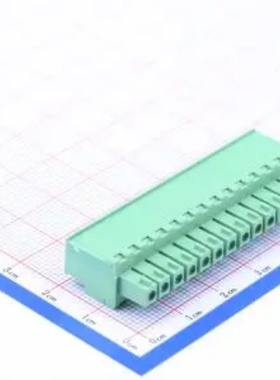WJ15EDGKB-3.81-14P 插拔式 3.81mm绿色 接线端子1x14P 每排P数14