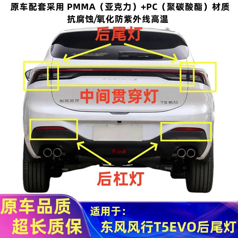 适配东风风行T5 EVO尾灯总成后防追尾灯后转弯灯刹车灯组合灯配件图片