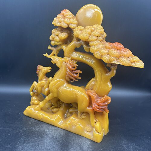 树脂摆件马到成功生肖马摆件马年客厅摆件开业送礼工艺品