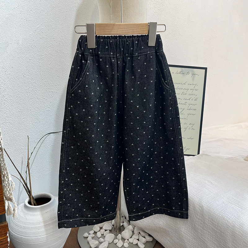 女童韩版春秋季时尚满印爱心牛仔裤百搭洋气休闲裤女宝宝潮,童装/婴儿装/亲子装,儿童牛仔裤,淘宝优惠券,粉丝福利购,淘宝优惠卷