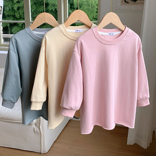 儿童卫衣2025秋季 套头上衣男女小童秋装 童装 厂家上衣批发 中长款