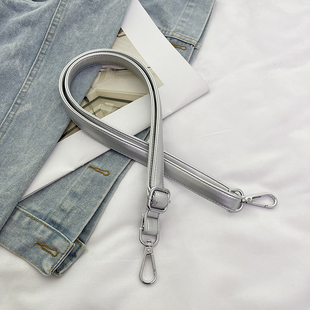 女士可调节斜挎包带银色包包带子单肩书包带背包带(可以定制长度)