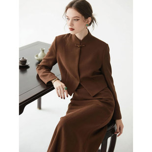 小西装 女2025年秋冬新款 外套半身裙两件套早秋穿搭 国风套装 新中式