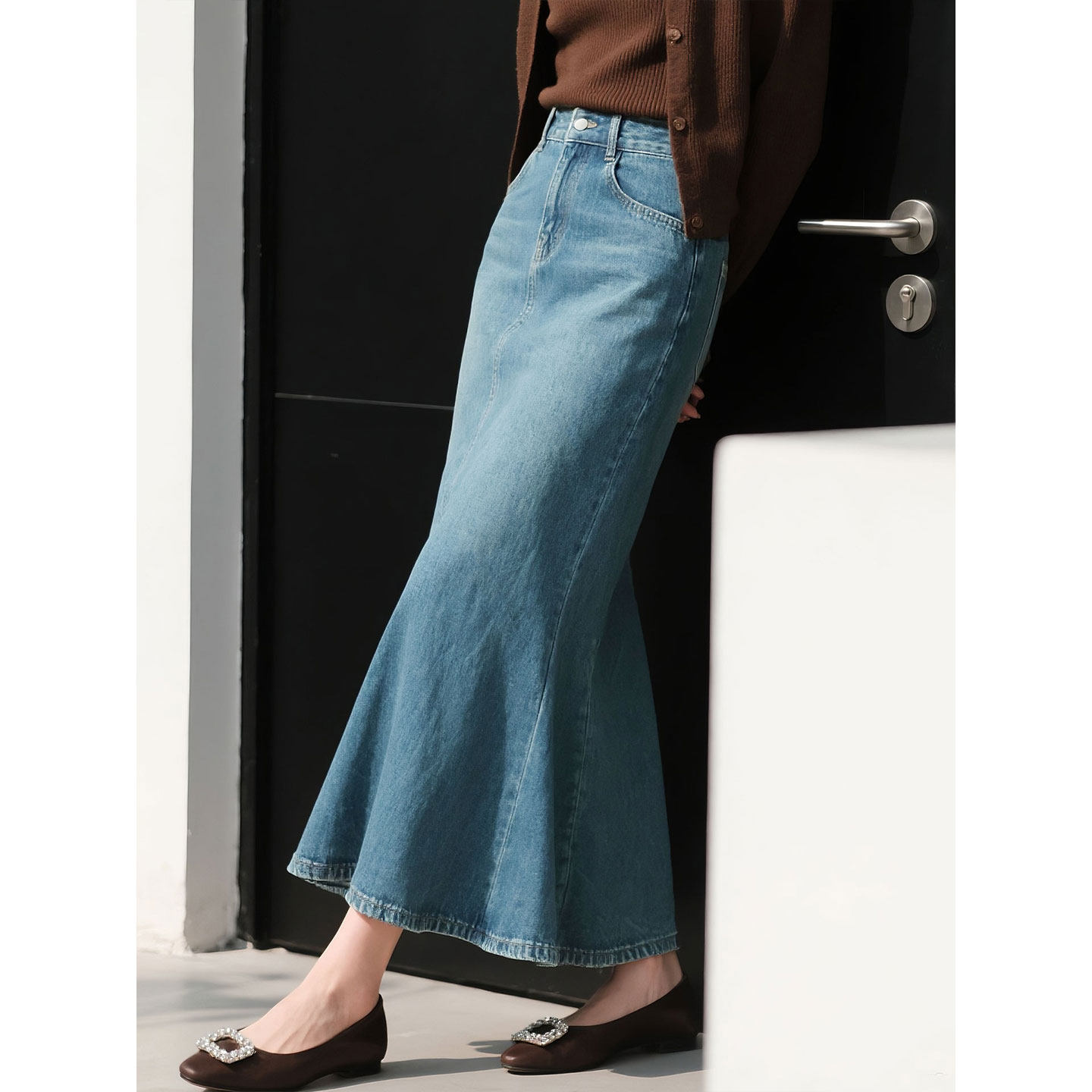 蓝色牛仔鱼尾半身裙女2026年春季新款复古高腰显瘦长款包臀裙子,女装/女士精品,半身裙,淘宝优惠券,粉丝福利购,淘宝优惠卷