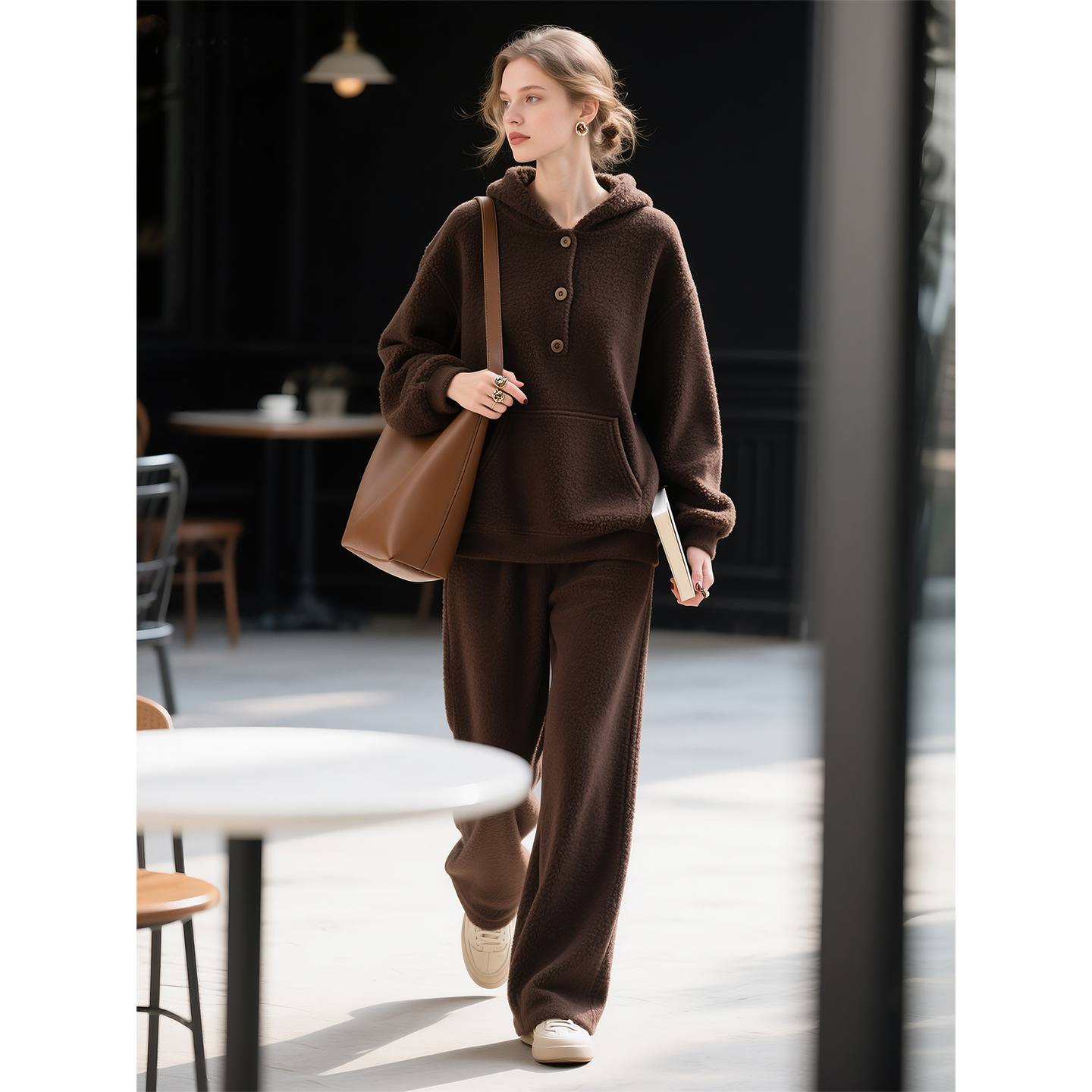 深棕色套装女2025年秋冬新款轻奢