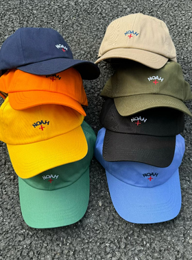 日系潮牌NOAH十字架刺绣遮阳软顶棒球帽夏季防晒鸭舌帽男款帽子女