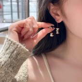 碎银子不对称耳环百搭流苏耳饰 文艺新中式 好运红绳