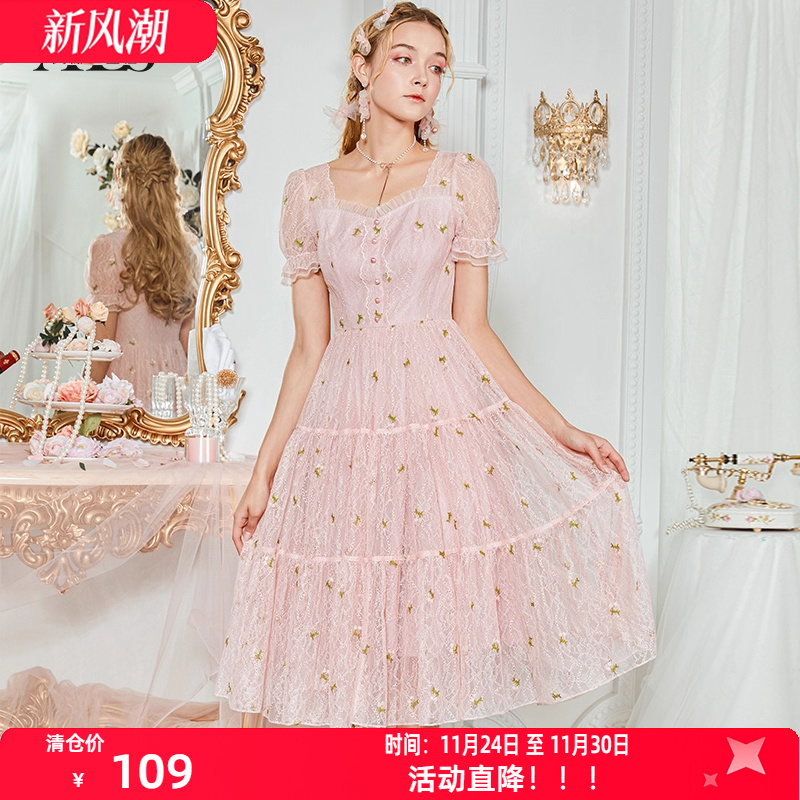 艾丽丝2022年新款刺绣公主风