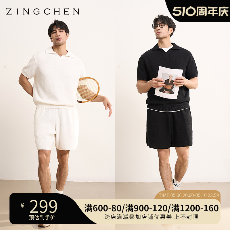 ZINGCHEN短袖休闲POLO