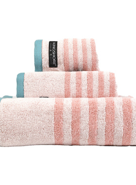 新品金号纯棉方巾毛巾浴巾条纹35支AB纱加厚加大柔软舒适条纹欧式