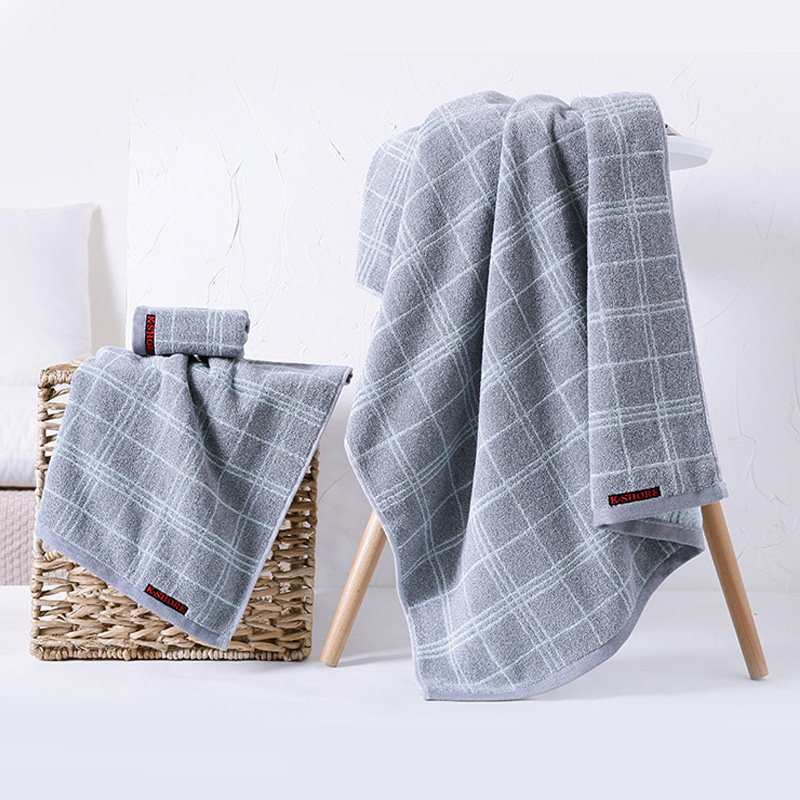 金号毛巾家纺纯棉花式线提缎毛浴方三件套方巾毛巾浴巾各一条