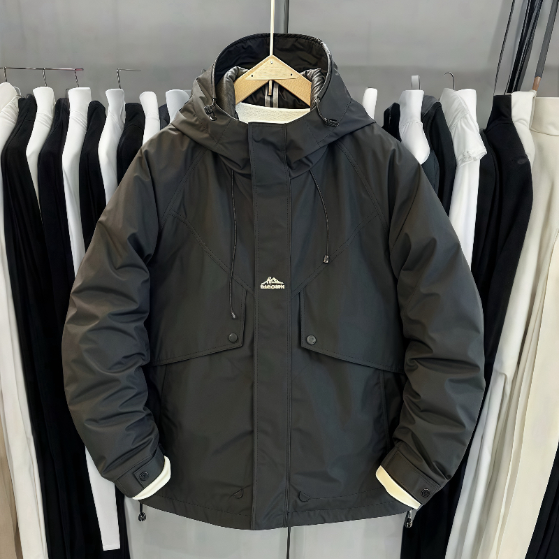 羽绒服三合一冲锋衣外套男新款工装夹克户外山系休闲保暖加厚上衣