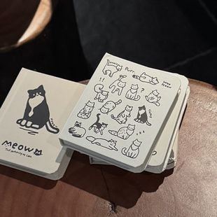 ins风可爱卡通猫咪笔记本手账口袋本高颜值学生记事本日记本子女