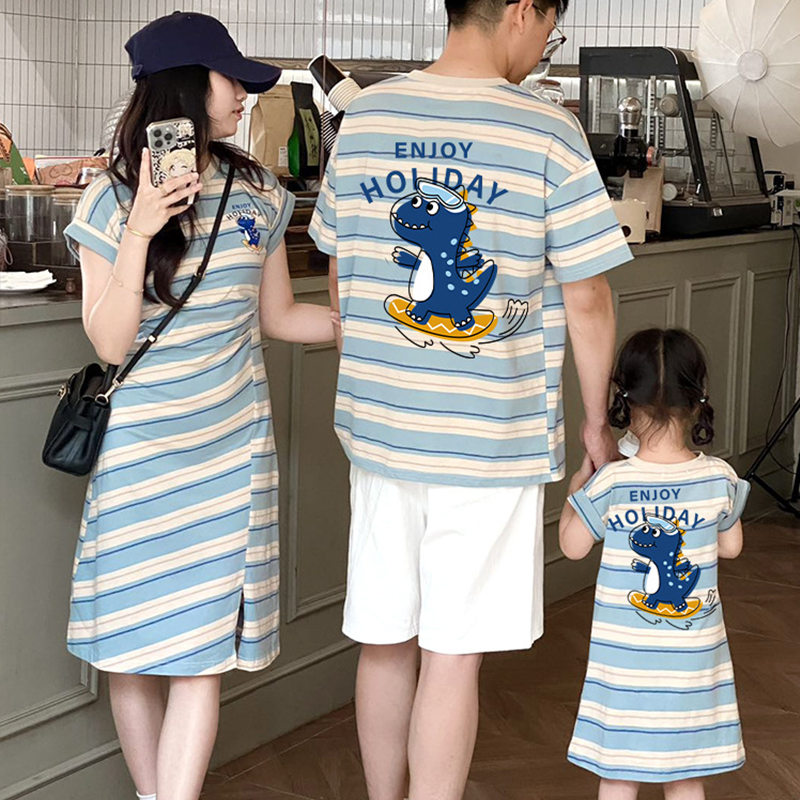 小月龄亲子装夏季母子母女短袖T