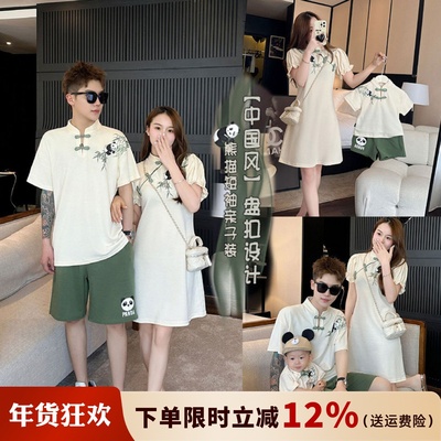 夏季汉服亲子装母子短袖连衣裙潮