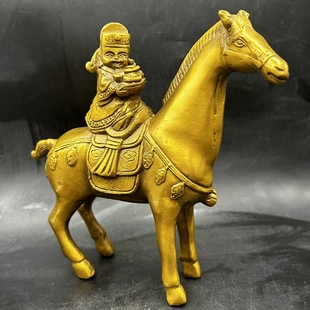 古玩杂项 人物摆件 家居工艺 铜器 书房装饰用品 十二 生肖马