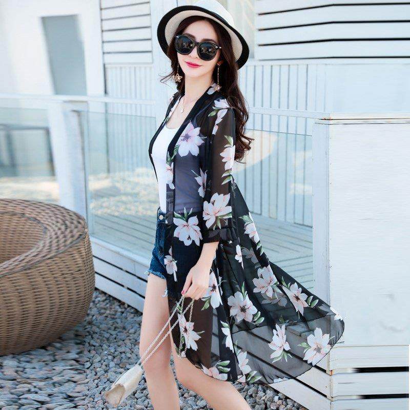 Thin section spring and autumn ultrathin Ladies Yiyi woman White Mid length version Outside the ride girl student skin Cardigan Sunscreenin the Women's clothing/Boutique , Lace shirt/Chiffon shirt  category - from Buy2taobao.com to provide professional Taobao agent buy service