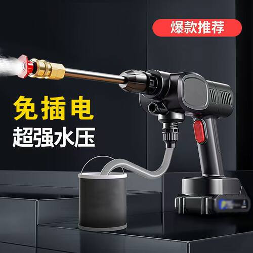 无线电动清洗机喷雾器洗车浇水打药大功率一体通用高压水枪洗车机