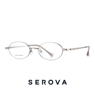 白鹿同款 书呆子金属近视眼镜框女SC751小框镜架 SEROVA施洛华新品