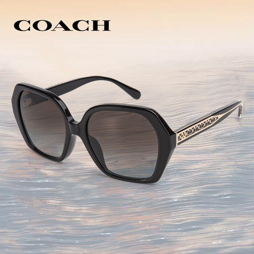 蔻驰复古百搭黑色大框防晒墨镜