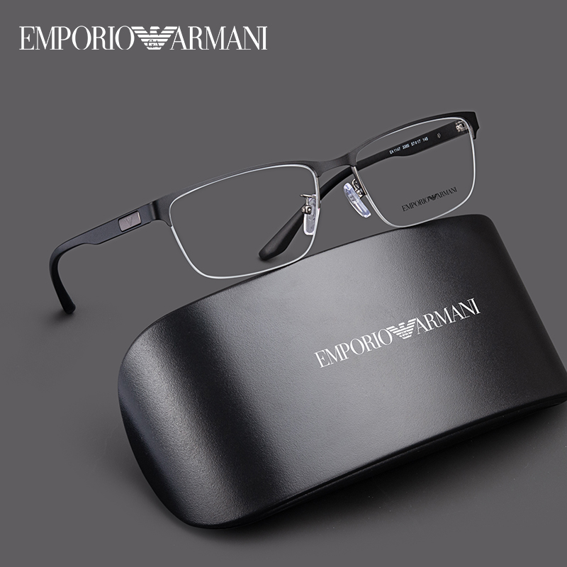 ARMANI阿玛尼时尚商务半框眼镜架男OEA1147超轻金属近视眼镜框女