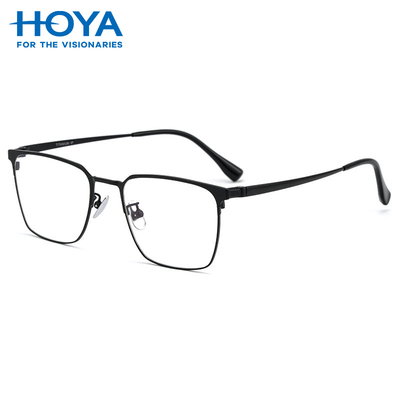 HOYA豪雅镜片复古超轻眉线框男百搭商务大框防蓝光眼镜女8999