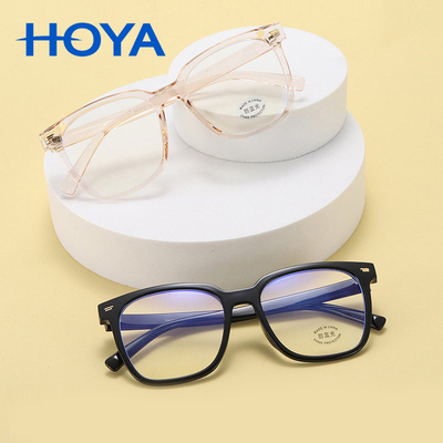 HOYA豪雅镜片超轻眼睛架男女时尚百搭大框复古学生近视眼镜30017