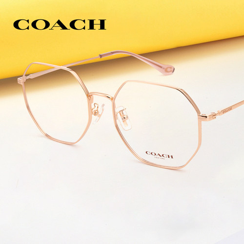 蔻驰精致百搭多边形金属近视镜架