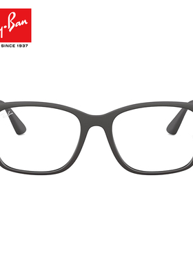 RayBan雷朋潮黑色板材眼镜框男RX7059休闲方框女配近视眼镜旗舰店
