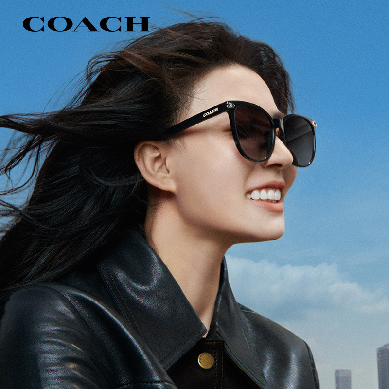 COACH蔻驰板材太阳镜女OHC8414BD复古猫眼文艺时尚百搭大框潮墨镜