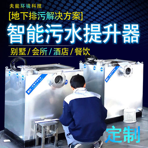 地下室污水提升器不锈钢切割式污水提升装置反冲洗污水提升设备