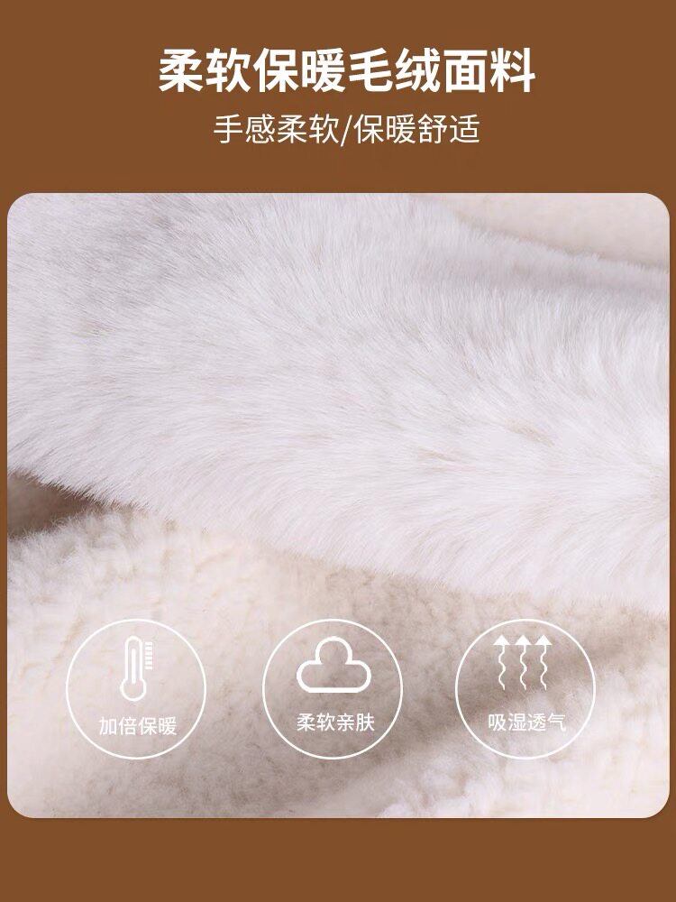 추위 무서워하는 분들 여기 보세요 파차 강아지 모자와 스카프 올인원 겨울 플러시 강아지 목 스카프와 장갑 ??3종세트