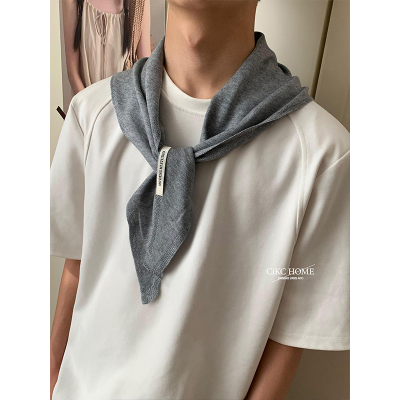 高级感百搭纯色小领巾