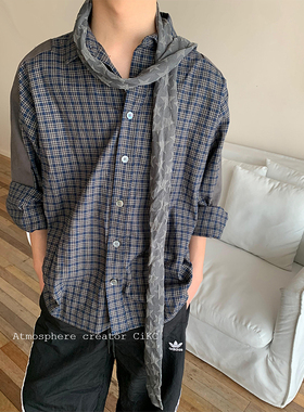 loosely日系星星细围巾男女百搭多功能y2k领巾高级感腰封腰带潮牌