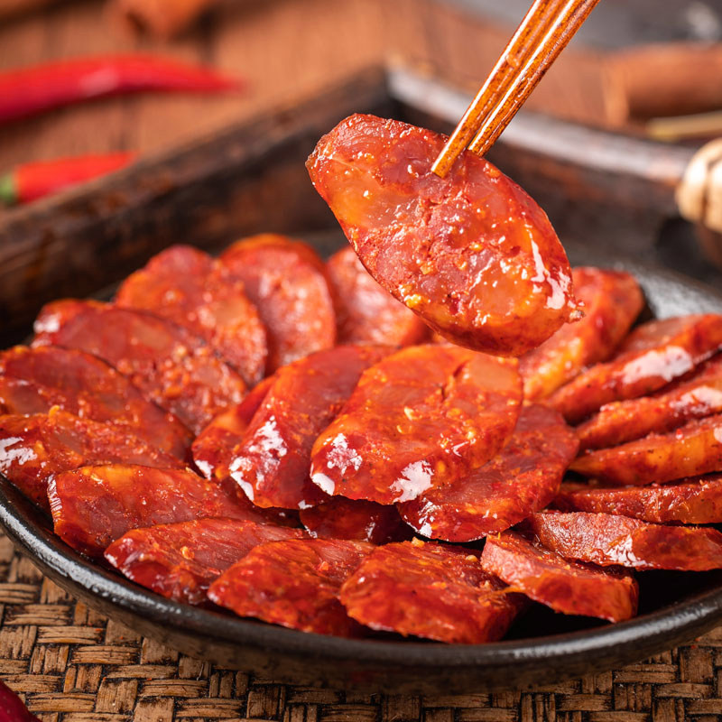 麻辣香肠小零食开袋即食卤味麻辣腊肠正宗烟熏腊味腊肉四川熟食