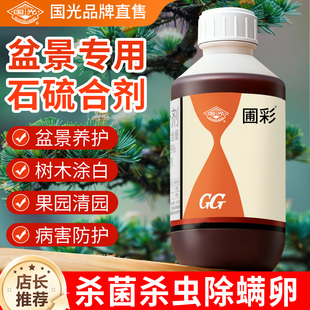 石硫合剂果树专用清园涂白水剂高浓度盆景杀菌国光官方旗舰店农药
