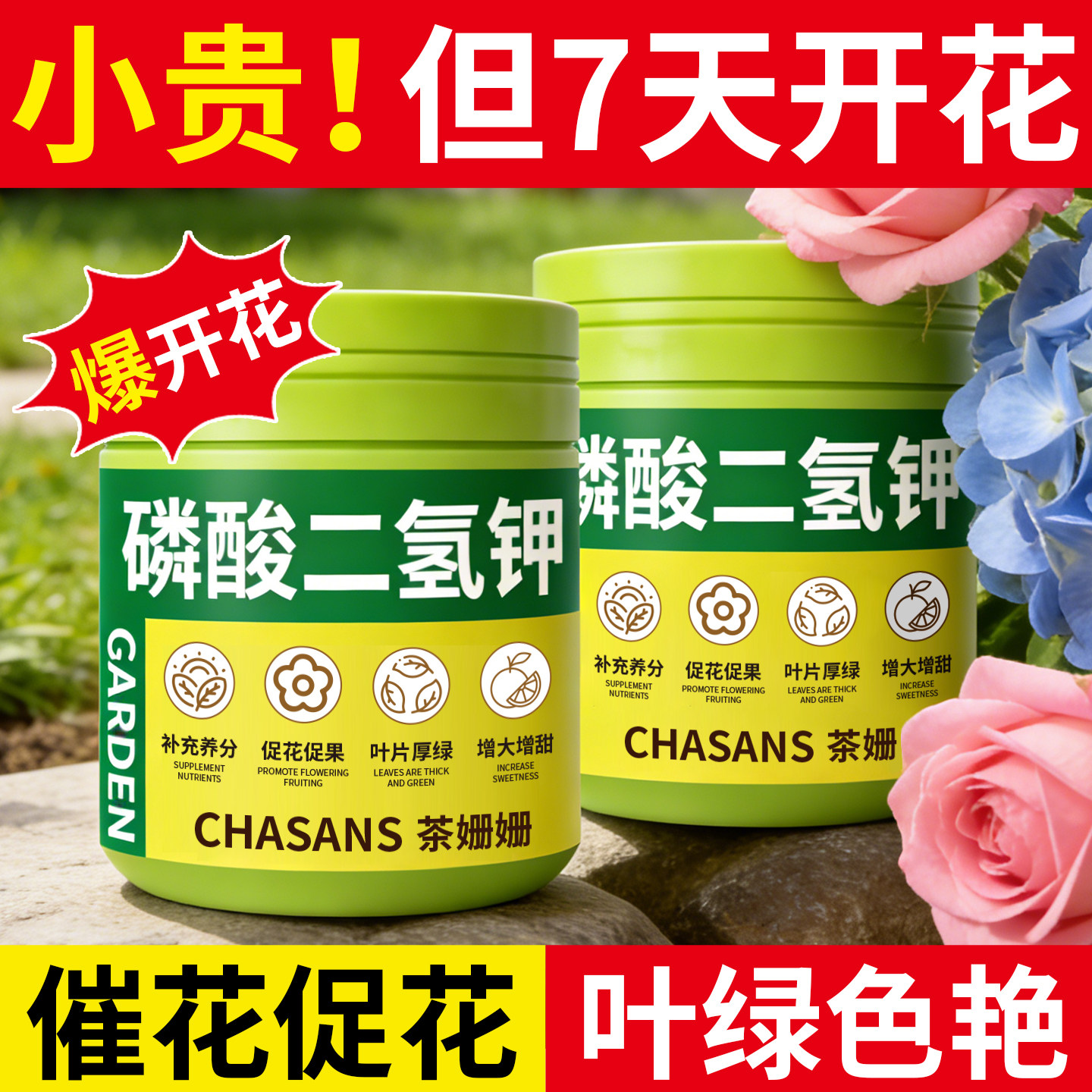 磷酸二氢钾肥料花卉专用花肥家用盆栽通用复合肥氮磷钾促花水溶肥