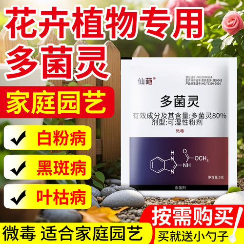 多菌灵杀菌剂花卉植物通用正品多菌菌灵多肉月季植物白粉病专用药