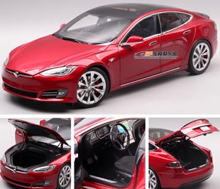 特斯拉原厂1:18合金全开ModelS P100D新能源纯电轿车模型礼物摆件