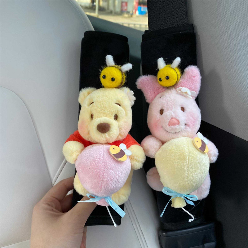 气球小熊维尼小猪皮杰卡通短绒汽