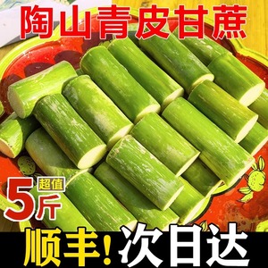 顺丰陶山甘蔗青皮绿皮甘蔗孕妇新鲜水果应季果蔗现砍发6斤脆甜蔗
