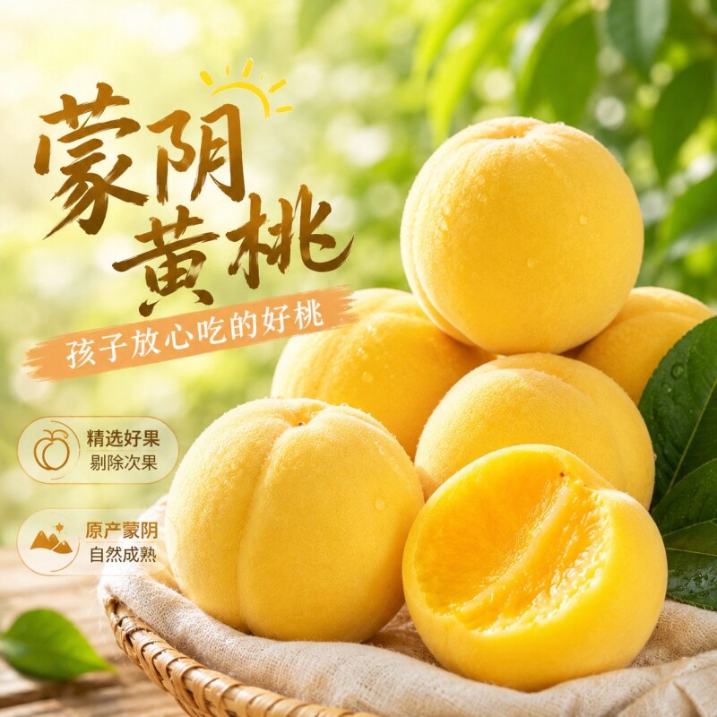 黄桃蒙阴黄金蜜顺丰包邮