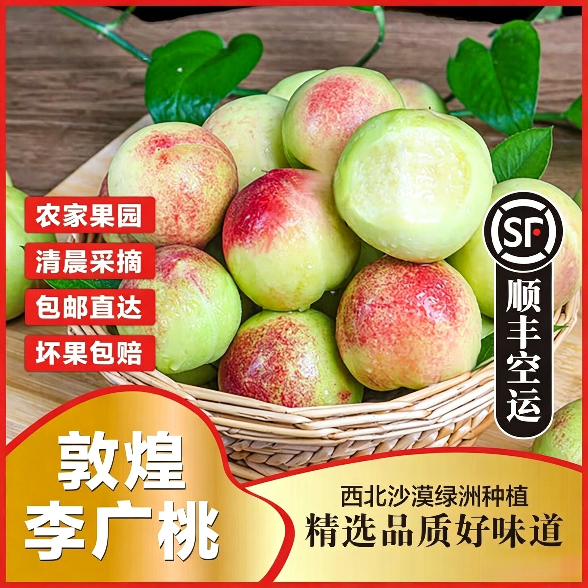 甘肃敦煌李广桃现摘新鲜