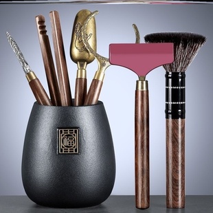 茶道六君子套装功夫茶具配件大全茶桌茶台泡茶工具茶刀茶夹刷用品