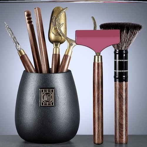 茶道六君子套装功夫茶具配件大全茶桌茶台泡茶工具茶刀茶夹刷用品